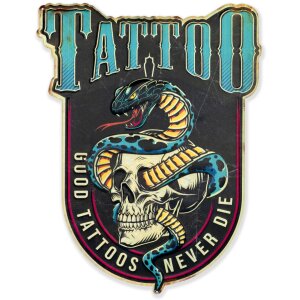 ZEP Signo de estaño TATTOO 35x45 cm