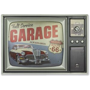 ZEP Decoración Pared TELE 48x34x4 cm TV Garaje