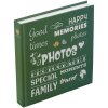 Henzo Jumbo Álbum de Fotos Wording verde 30x30 cm 100 páginas blancas
