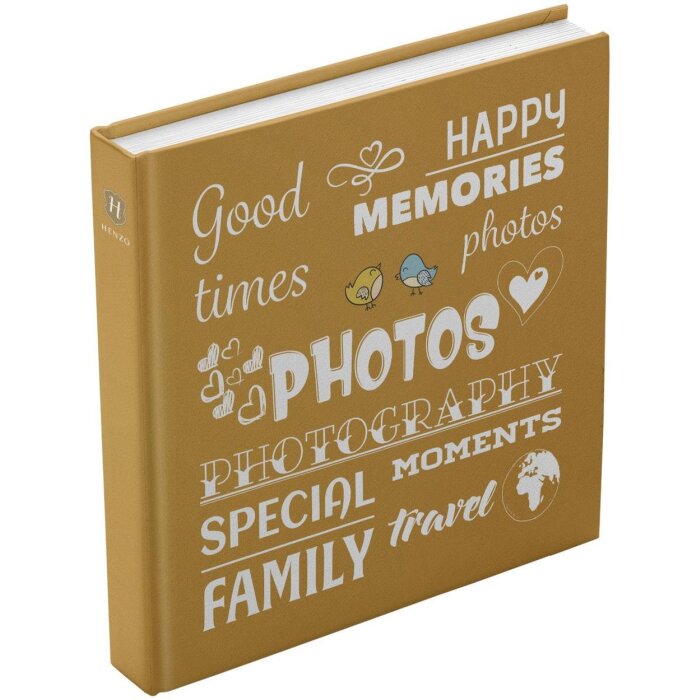 Henzo Jumbo Álbum de Fotos Wording amarillo 30x30 cm 100 páginas blancas