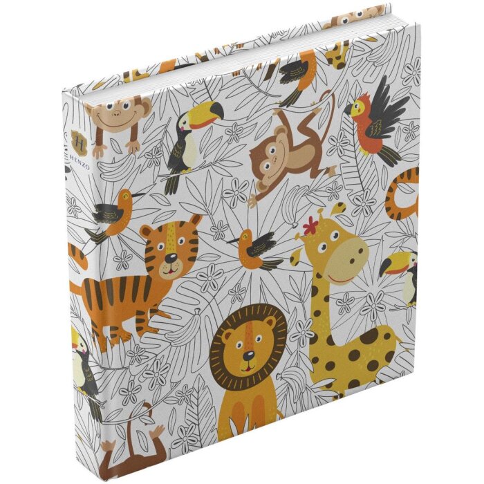 Henzo Álbum Jumbo Tigre y Mono 30x30 cm 100 páginas blancas