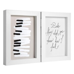 Henzo Marco Doble Madera Piano 2 Fotos 13x18 cm blanco