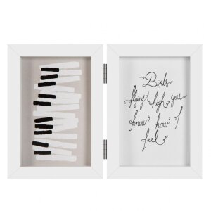 Henzo Marco Doble Madera Piano 2 Fotos 13x18 cm blanco