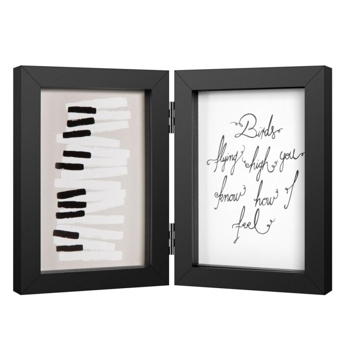 Henzo marco doble madera Piano 2 fotos 13x18 cm negro