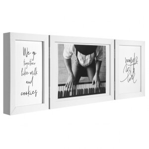 Henzo Marco Doble Madera Piano 3 Fotos 10x15 cm y 15x20 cm blanco