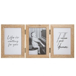 Henzo Marco Doble Madera Piano 3 Fotos 13x18 cm beige