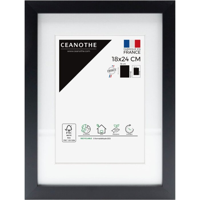 Ceanothe Marco Milan negro 24x30 cm con Passepartout 18x24 cm