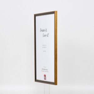 Efecto marco de madera maciza Perfil 22 marrón-oro Formatos y tipos de cristal especiales