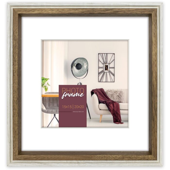 ZEP Marco Palmi blanco 20x20 cm con passepartout 15x15 cm