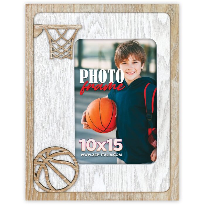ZEP Marco de madera Jordan 10x15 cm Marco de baloncesto