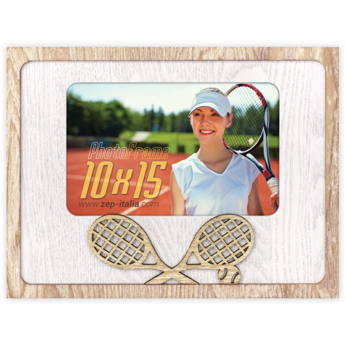 ZEP Marco de madera Nadal 10x15 cm Marco de tenis