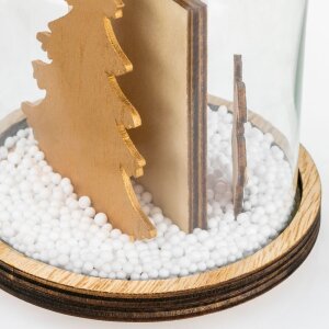 ZEP Decoración Navideña Pavlov ø 11,5 h13 cm con Marco de Foto