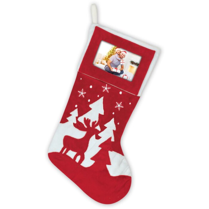 ZEP Calcetín de Navidad TT23 con inserto para una foto 10x15 cm (altura 46 cm)