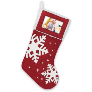ZEP Calcetín de Navidad TT29 con inserto para una foto 10x15 cm (altura 46 cm)