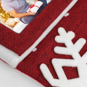 ZEP Calcetín de Navidad TT29 con inserto para una foto 10x15 cm (altura 46 cm)