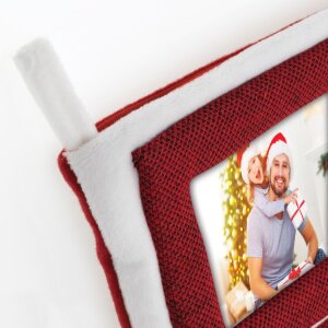 ZEP Calcetín de Navidad TT29 con inserto para una foto 10x15 cm (altura 46 cm)