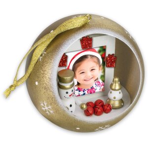 ZEP Bola de Navidad con Foto Eithel 3,5x4,5 cm (10 cm...