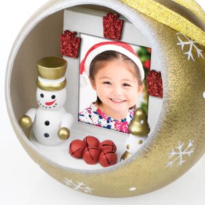 ZEP Bola de Navidad con Foto Eithel 3,5x4,5 cm (10 cm redonda)