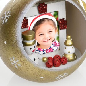 ZEP Bola de Navidad con Foto Eithel 3,5x4,5 cm (10 cm redonda)