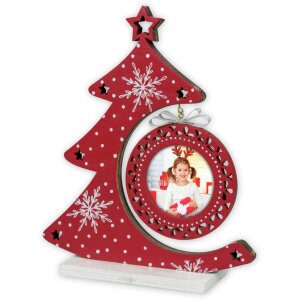ZEP Marco Árbol de Navidad Nestor rojo 6x6 cm...