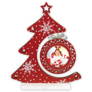 ZEP Marco Árbol de Navidad Nestor rojo 6x6 cm...