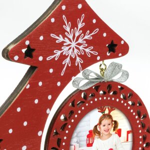 ZEP Marco Árbol de Navidad Nestor rojo 6x6 cm (16x4,5x19 cm)