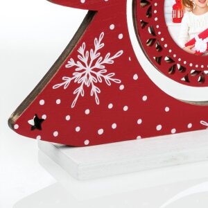 ZEP Marco Árbol de Navidad Nestor rojo 6x6 cm (16x4,5x19 cm)
