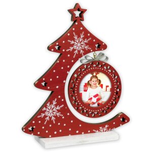 ZEP Marco Árbol de Navidad Nestor rojo 6x6 cm (16x4,5x19 cm)