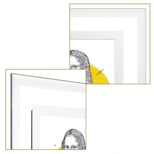 Henzo Marco de fotos de cristal Vidrio 13x18 cm y 20x25 cm
