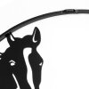 ZEP Decoración mural metálica CABALLOS 60 cm redondo negro