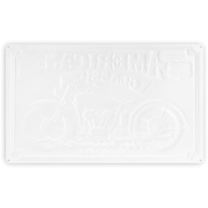 ZEP Cartel de hojalata CLASSIC 40x24x0,4 cm Moto roja