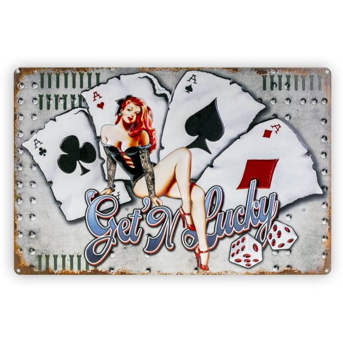ZEP Signo de estaño ALES 40x27x0,4 cm Getn Lucky