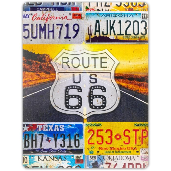 Hojalata ZEP RUTA 66 multicolor 43x57x0,4 cm