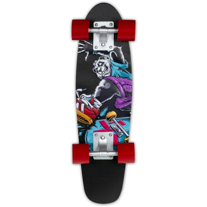 ZEP Decoración mural SKATE 16,5x55x6,5 cm Monopatín Angry Panda