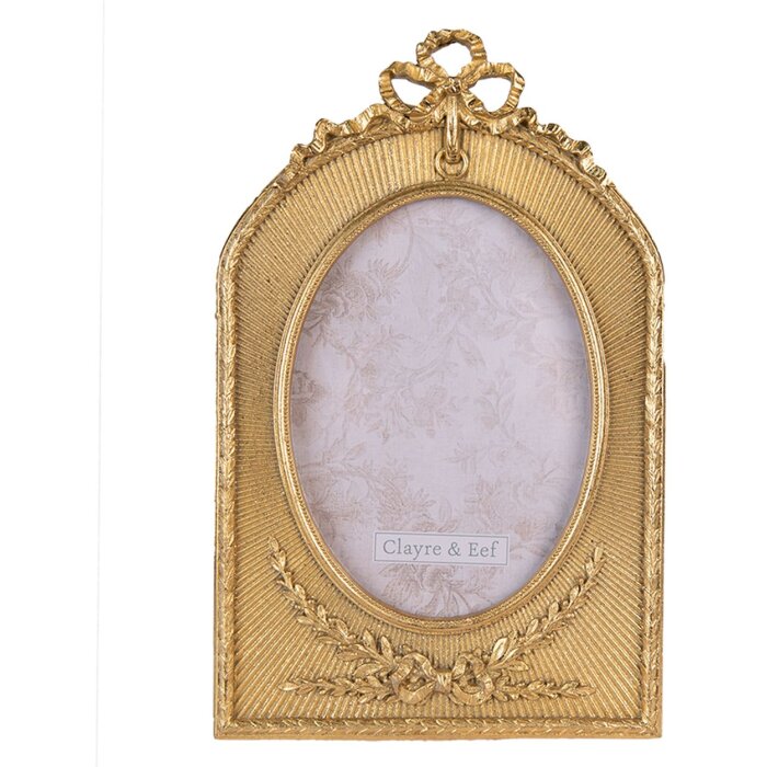 Clayre & Eef 2F0906 Marco de fotos 18x2x28 cm - 13x18 cm Color oro
