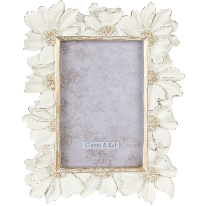 Clayre & Eef 2F0912 Marco de fotos 18x2x23 cm - 10x15 cm Blanco