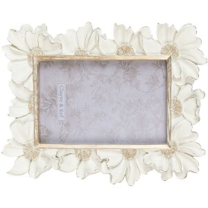 Clayre & Eef 2F0912 Marco de fotos 18x2x23 cm - 10x15 cm Blanco