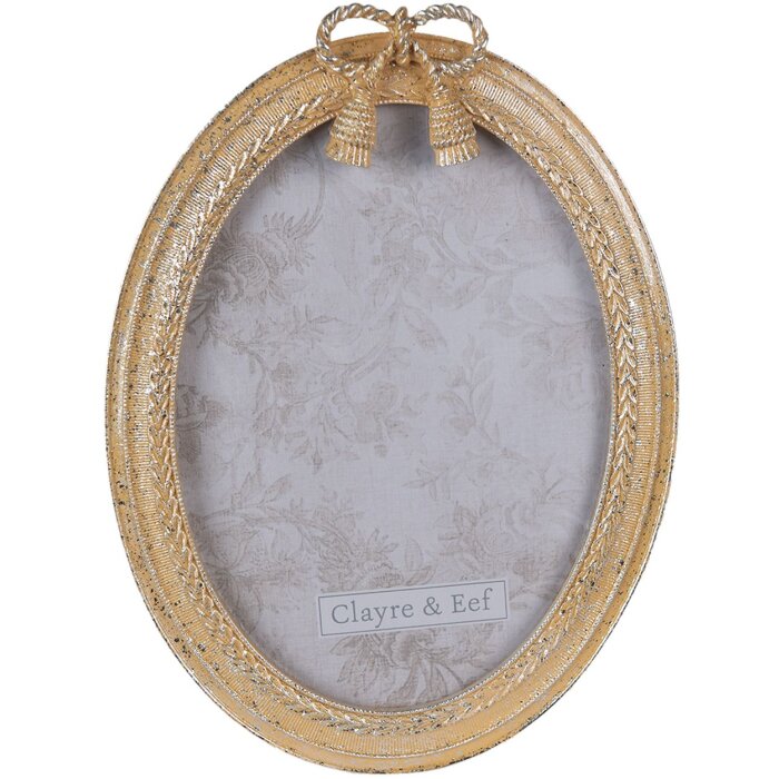 Clayre & Eef 2F0916 Marco de fotos 16x2x21 cm - 13x18 cm Color Oro