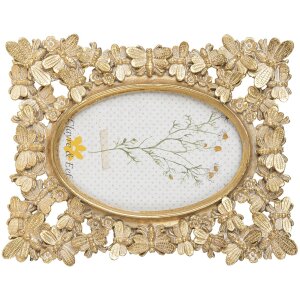 Clayre & Eef 2F0958 Marco de fotos 18x2x22 cm - 10x15 cm Color oro