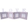 Clayre & Eef 2F0969 Galería de fotos Love 4 Fotos 10x10 cm 65x1x23 cm Gris - Blanco