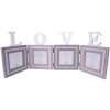 Clayre & Eef 2F0969 Galería de fotos Love 4 Fotos 10x10 cm 65x1x23 cm Gris - Blanco