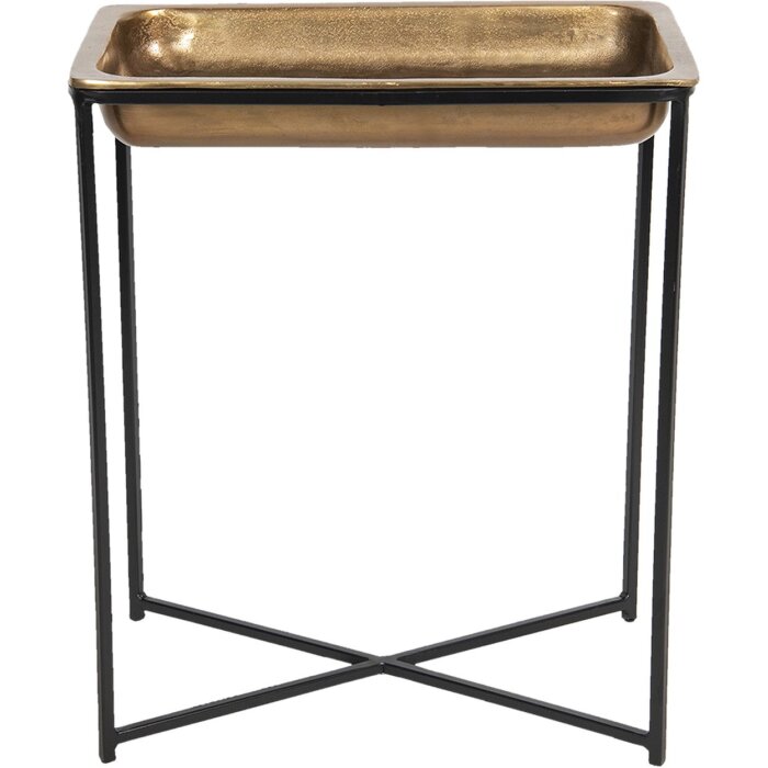 Clayre & Eef 50420L Mesa auxiliar 53x54x62 cm Color cobre