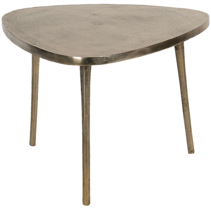 Clayre & Eef 50422S Mesa Auxiliar 60x60x42 cm Color Dorado