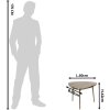 Clayre & Eef 50422S Mesa Auxiliar 60x60x42 cm Color Dorado