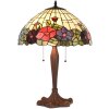 Clayre & Eef 5LL-1201 Lámpara de mesa Tiffany Ø 42x60 cm E27-máx 2x60W Beige - Roja