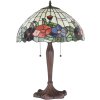 Clayre & Eef 5LL-1201 Lámpara de mesa Tiffany Ø 42x60 cm E27-máx 2x60W Beige - Roja