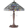 Clayre & Eef 5LL-1206 Lámpara de mesa Tiffany Ø 47x60 cm E27-máx 2x60W Beige - Azul