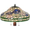 Clayre & Eef 5LL-1207 Lámpara de mesa Tiffany Ø 46x60 cm E27-máx 2x60W Beige - Verde