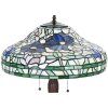 Clayre & Eef 5LL-1207 Lámpara de mesa Tiffany Ø 46x60 cm E27-máx 2x60W Beige - Verde