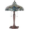 Clayre & Eef 5LL-1208 Lámpara de mesa Tiffany Ø 41x60 cm E27-máx 2x60W Violeta - Verde